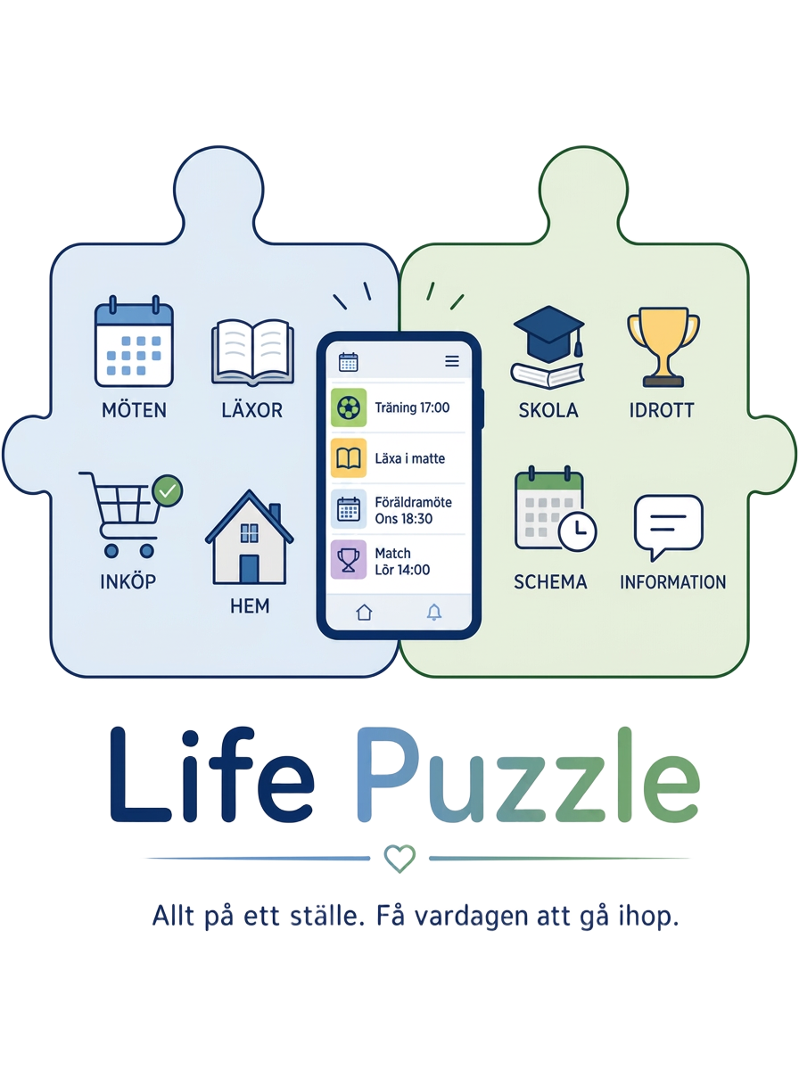 Life Puzzle — color-coded family calendar, tasks and chat